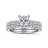 Ulani - 14K White Gold Cushion Cut Diamond Engagement Ring - 0.5 ct