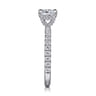 Ulani - 14K White Gold Cushion Cut Diamond Engagement Ring - 0.5 ct