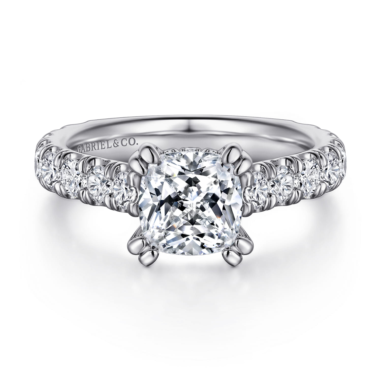 Charleston - 14K White Gold Diamond Engagement Ring - 1.51 ct - Shot 1