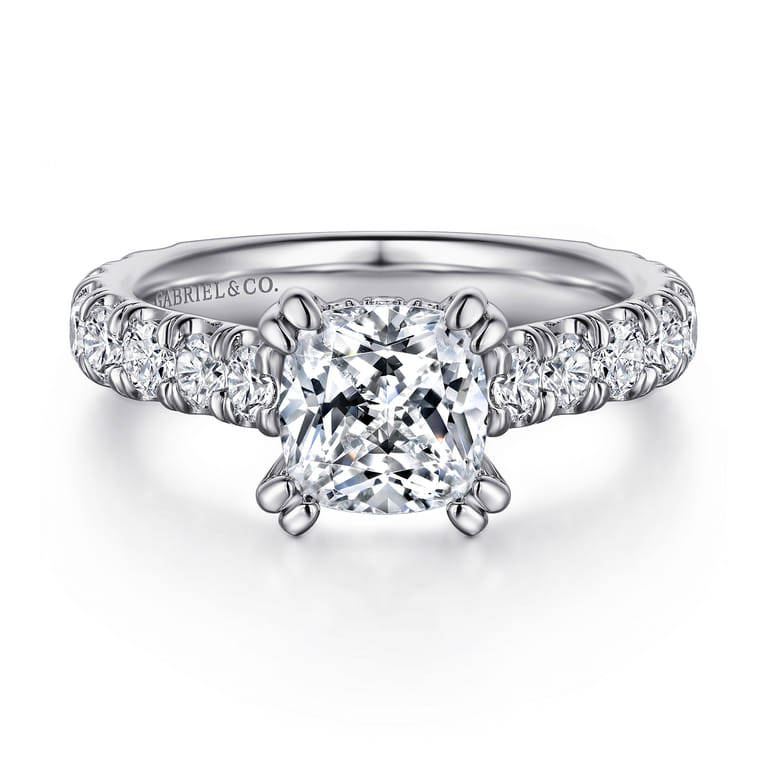 Charleston - 14K White Gold Diamond Engagement Ring - 1.51 ct - Shot 1