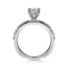 Luca - 14K White Gold Cushion Cut Diamond Engagement Ring - 0.6 ct