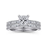 Luca - 14K White Gold Cushion Cut Diamond Engagement Ring - 0.6 ct