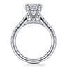 Sarita - 14K White Gold Cushion Cut Diamond Engagement Ring - 0.9 ct