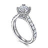 Sarita - 14K White Gold Cushion Cut Diamond Engagement Ring - 0.9 ct