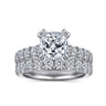 Sarita - 14K White Gold Cushion Cut Diamond Engagement Ring - 0.9 ct