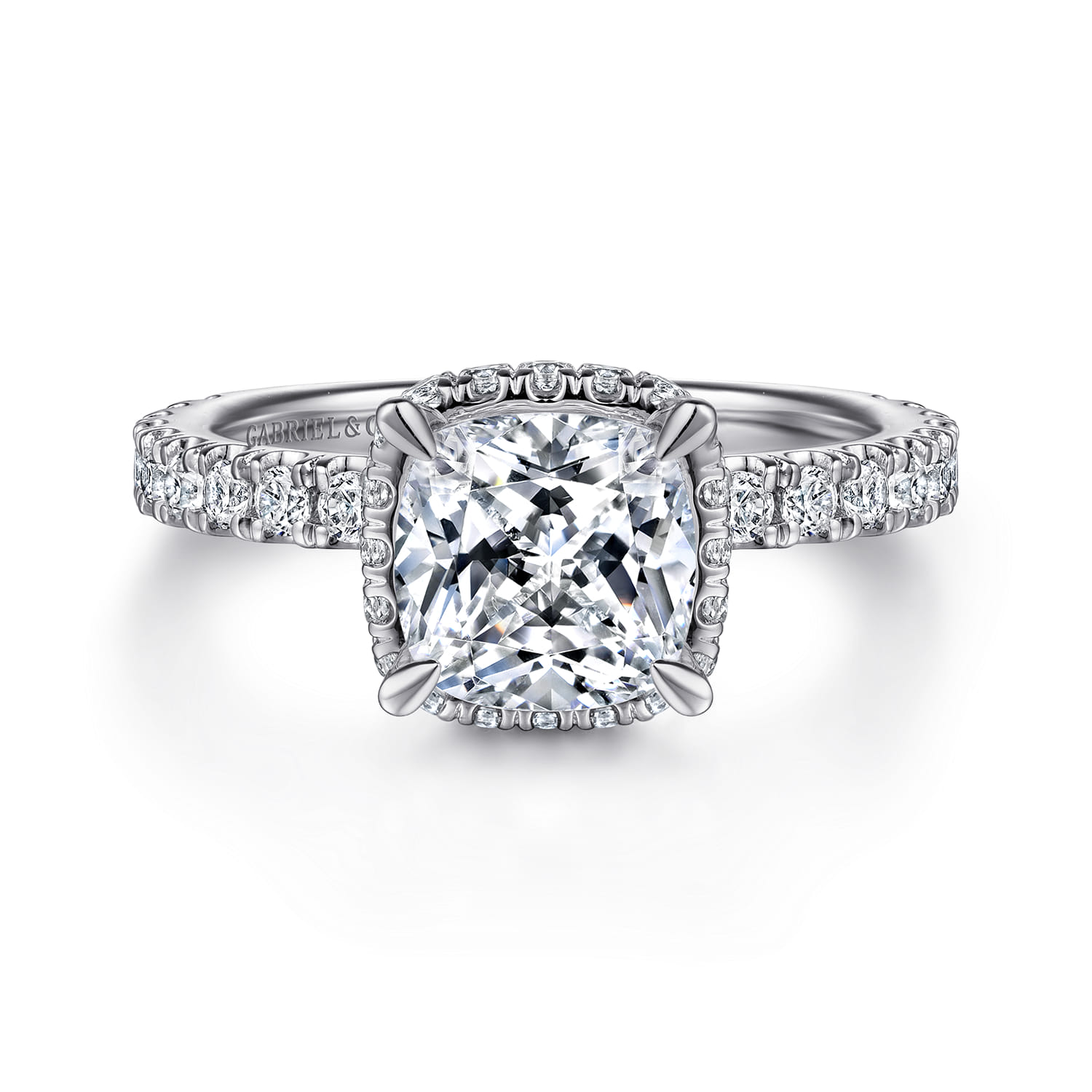Yale - 14K White Gold Diamond Engagement Ring - 0.75 ct - Shot 1