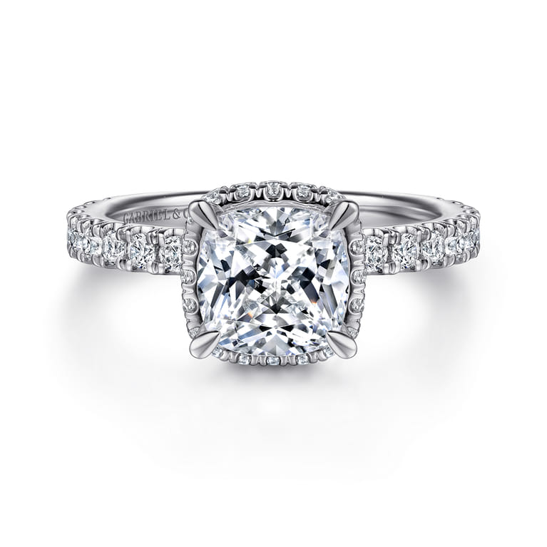 Yale - 14K White Gold Diamond Engagement Ring - 0.75 ct - Shot 1