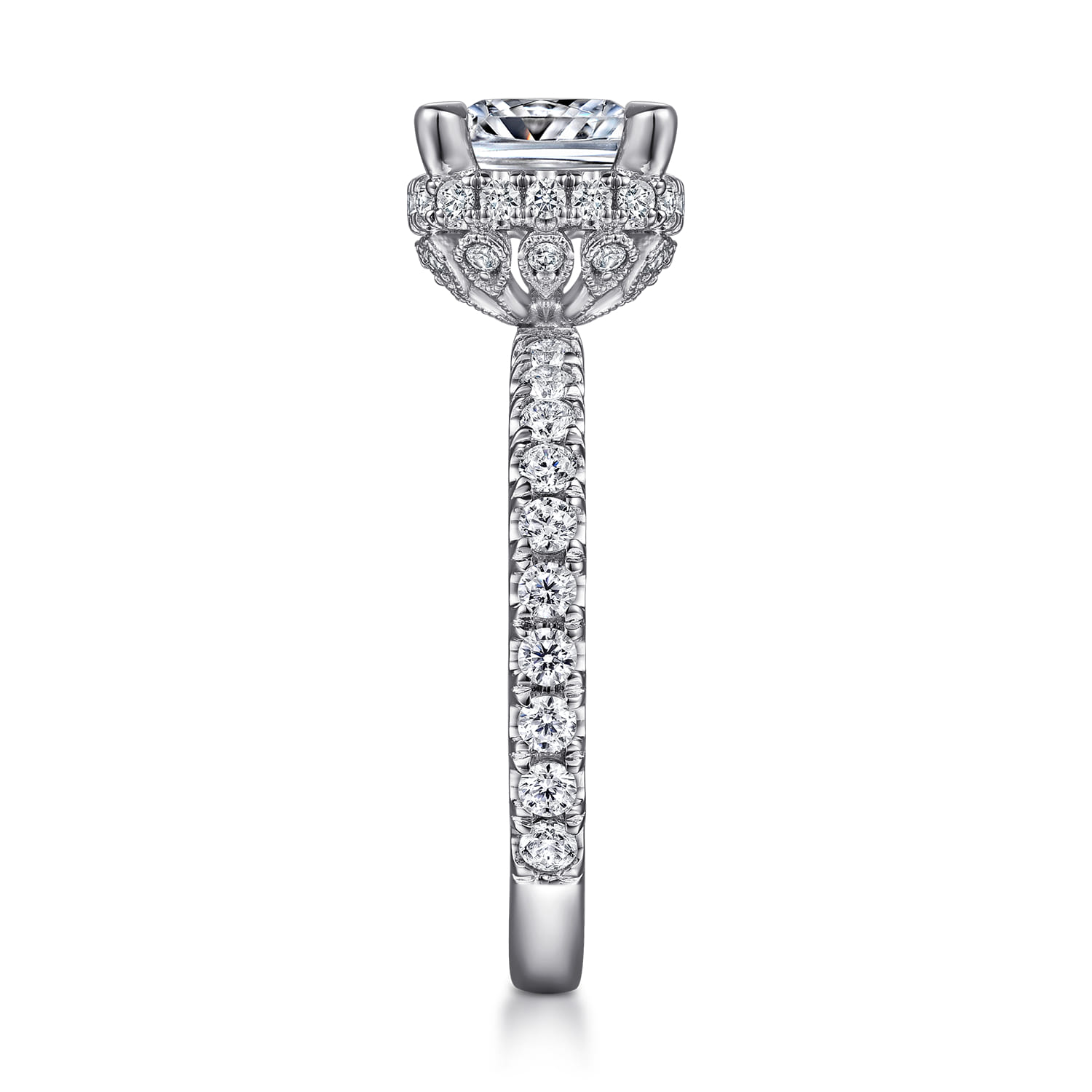 Yale - 14K White Gold Diamond Engagement Ring - 0.75 ct - Shot 5