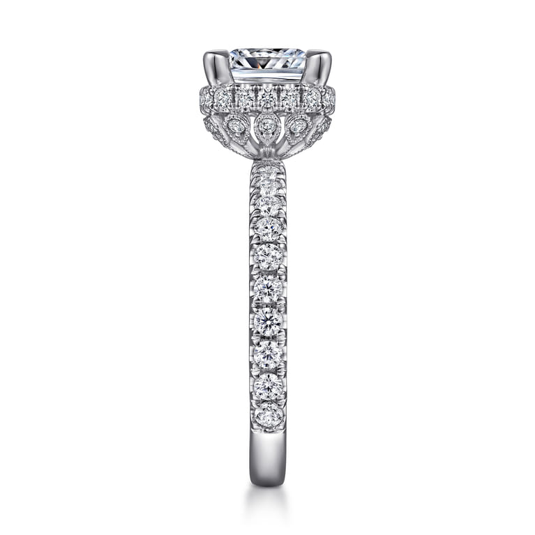 Yale - 14K White Gold Diamond Engagement Ring - 0.75 ct - Shot 5