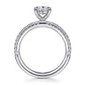 Evelyn - 14K White Gold Cushion Cut Diamond Engagement Ring - 0.18 ct
