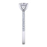 Evelyn - 14K White Gold Cushion Cut Diamond Engagement Ring - 0.18 ct