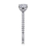 Evelyn - 14K White Gold Cushion Cut Diamond Engagement Ring - 0.18 ct