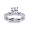 Evelyn - 14K White Gold Cushion Cut Diamond Engagement Ring - 0.18 ct