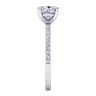 Evelyn - 14K White Gold Cushion Cut Diamond Engagement Ring - 0.18 ct