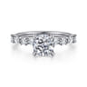 Juliet - 14K White Gold Cushion Cut Diamond Engagement Ring - 0.47 ct