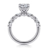 Juliet - 14K White Gold Cushion Cut Diamond Engagement Ring - 0.47 ct