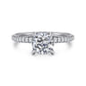 Stasia - 14K White Gold Cushion Cut Diamond Engagement Ring - 0.21 ct