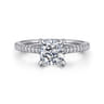 Aline - 14K White Gold Cushion Cut Diamond Engagement Ring - 0.25 ct