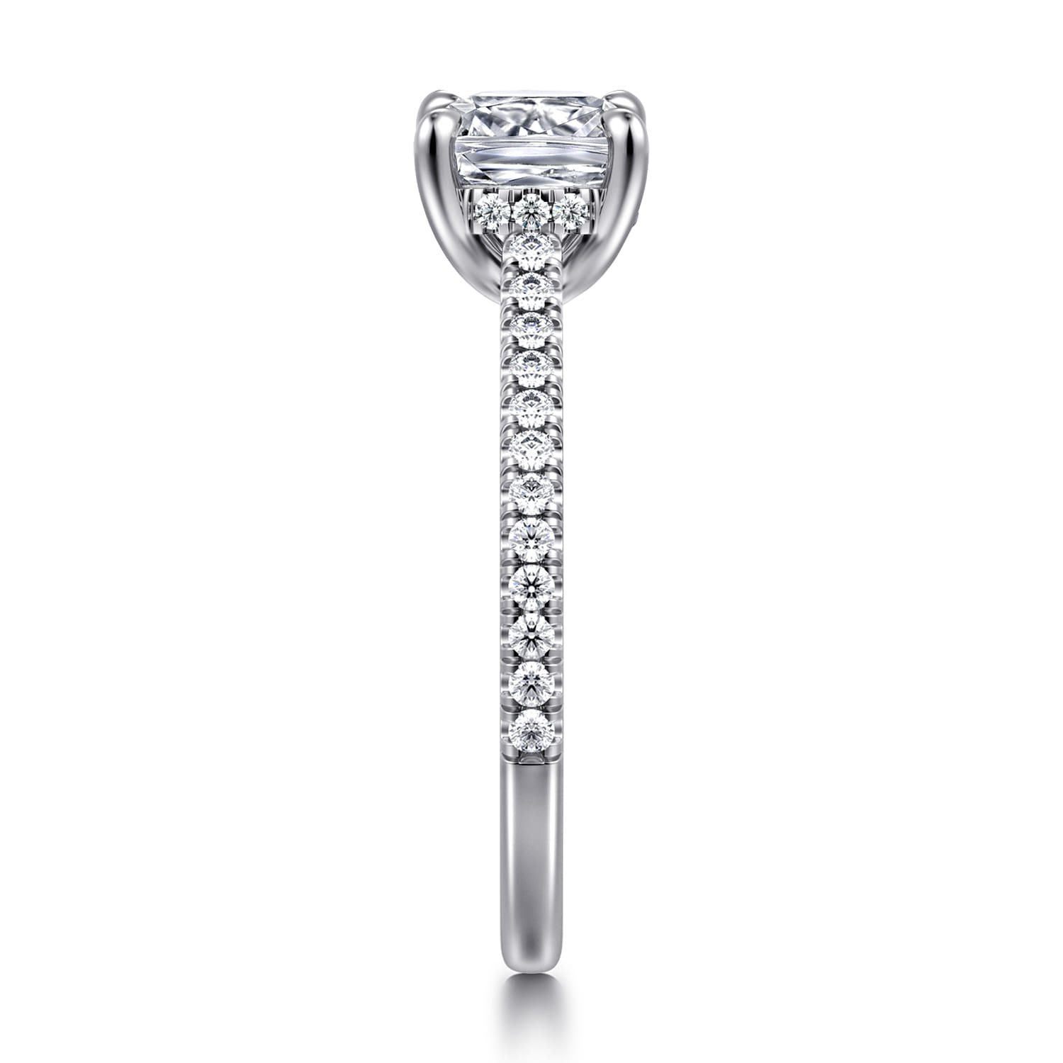 Aline - 14K White Gold Cushion Cut Diamond Engagement Ring - 0.25 ct - Shot 4