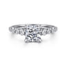 Emberlie - 14K White Gold Cushion Cut Diamond Engagement Ring - 0.5 ct