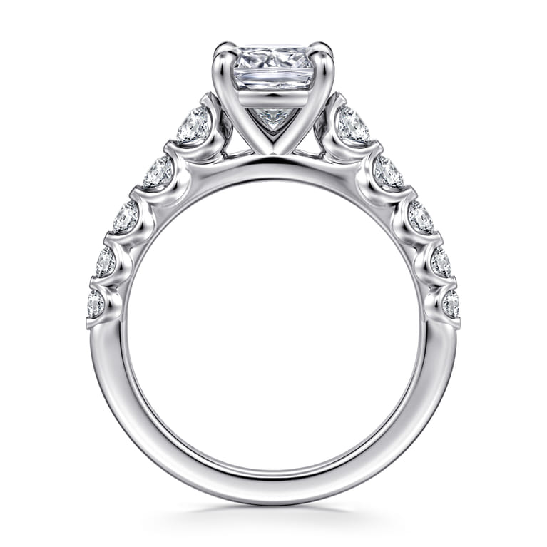 Emberlie - 14K White Gold Cushion Cut Diamond Engagement Ring - 0.5 ct - Shot 2