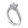 Emberlie - 14K White Gold Cushion Cut Diamond Engagement Ring - 0.5 ct