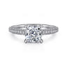 Alinna - 14K White Gold Cushion Cut Diamond Engagement Ring - 0.65 ct