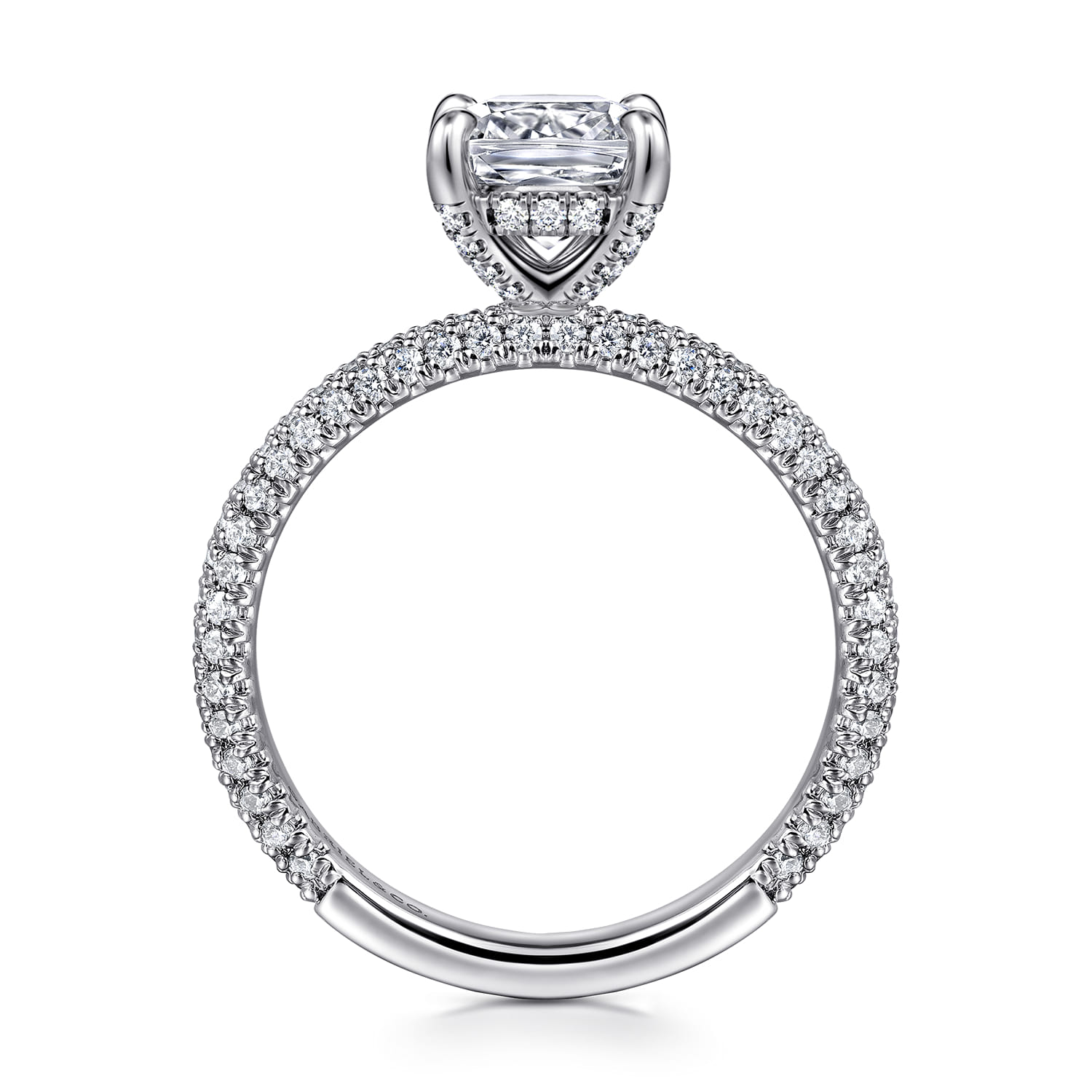 Alinna - 14K White Gold Cushion Cut Diamond Engagement Ring - 0.65 ct - Shot 2