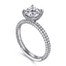 Alinna - 14K White Gold Cushion Cut Diamond Engagement Ring - 0.65 ct