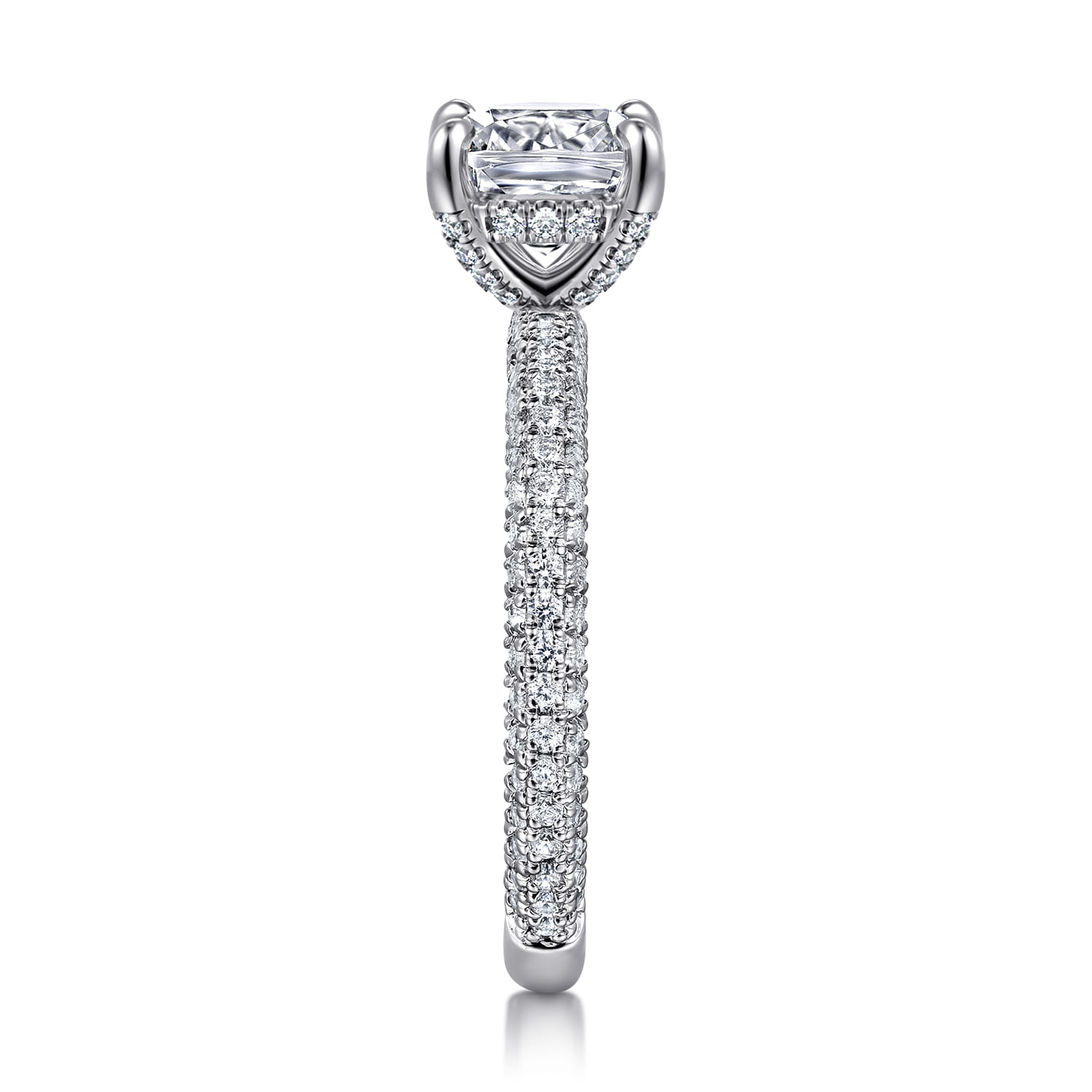 Alinna - 14K White Gold Cushion Cut Diamond Engagement Ring - 0.65 ct - Shot 4