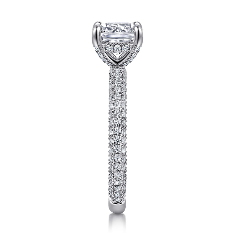 Alinna - 14K White Gold Cushion Cut Diamond Engagement Ring - 0.65 ct - Shot 4