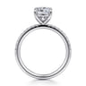Twain - 14K White Gold Cushion Cut Diamond Engagement Ring - 0.2 ct