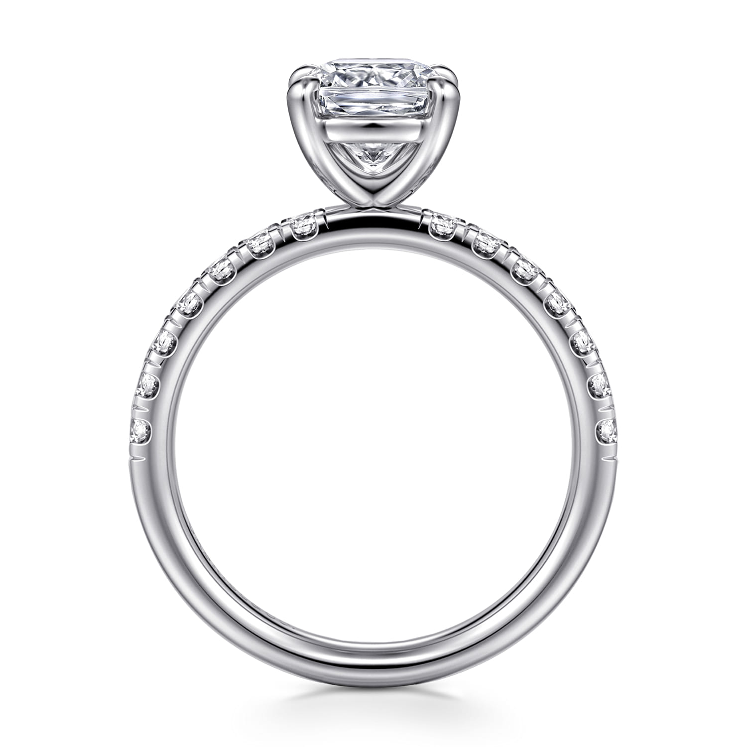 Winslow - 14K White Gold Cushion Cut Diamond Engagement Ring - 0.35 ct - Shot 2
