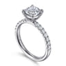 Winslow - 14K White Gold Cushion Cut Diamond Engagement Ring - 0.35 ct