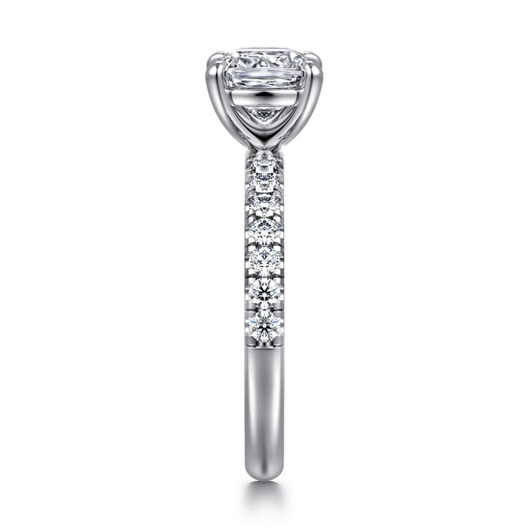 Winslow - 14K White Gold Cushion Cut Diamond Engagement Ring - 0.35 ct - Shot 4