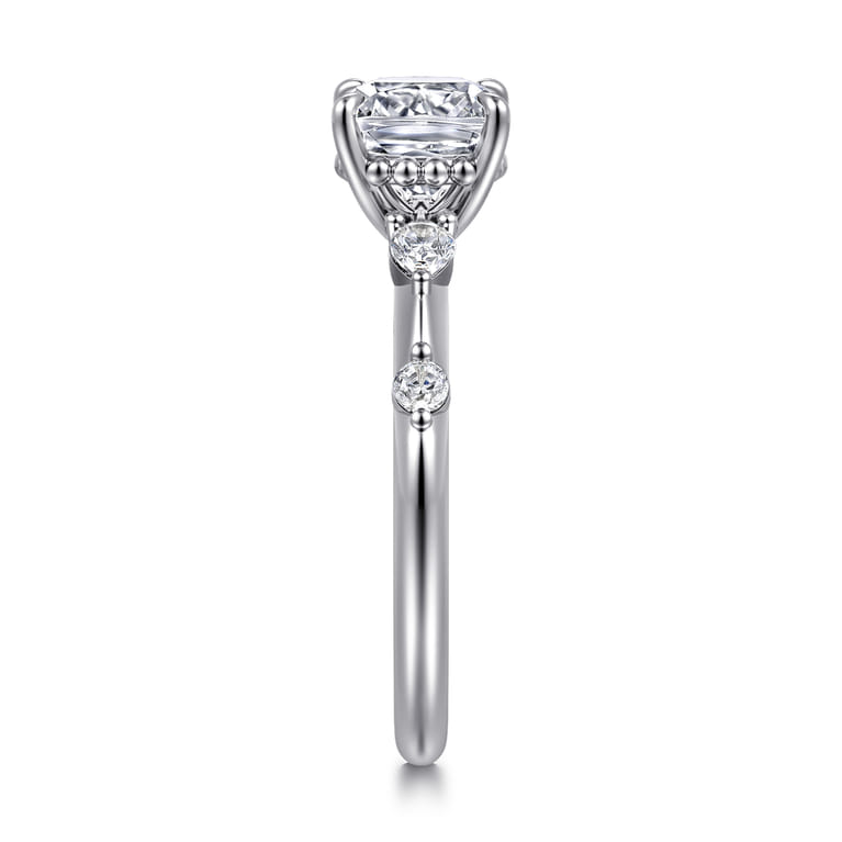 Carinna - 14K White Gold Cushion Cut Diamond Engagement Ring - 0.23 ct - Shot 4