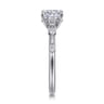 Carinna - 14K White Gold Cushion Cut Diamond Engagement Ring - 0.23 ct