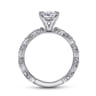 Sadie - 14K White Gold Cushion Cut Diamond Engagement Ring - 0.12 ct