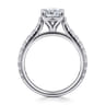 Luciole - 14K White Gold Cushion Cut Diamond Engagement Ring - 0.6 ct