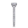 Luciole - 14K White Gold Cushion Cut Diamond Engagement Ring - 0.6 ct