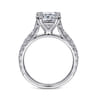 Luciole - 14K White Gold Cushion Cut Diamond Engagement Ring - 0.58 ct