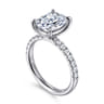 Winslow - 14K White Gold Elongated Cushion Diamond Engagement Ring - 0.38 ct