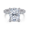 Winslow - 14K White Gold Elongated Cushion Diamond Engagement Ring - 0.35 ct