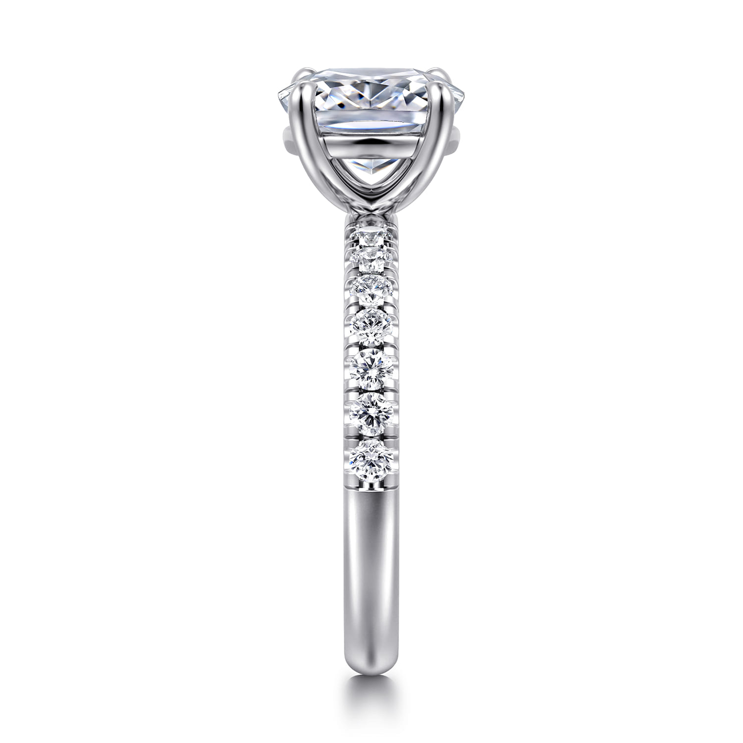 Winslow - 14K White Gold Elongated Cushion Diamond Engagement Ring - 0.35 ct - Shot 4