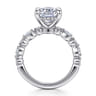 Eleeza - 14K White Gold Elongated Cushion Diamond Engagement Ring - 0.55 ct