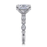Eleeza - 14K White Gold Elongated Cushion Diamond Engagement Ring - 0.55 ct