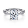 14K White Gold Diamond Engagement Ring - 0.06 ct