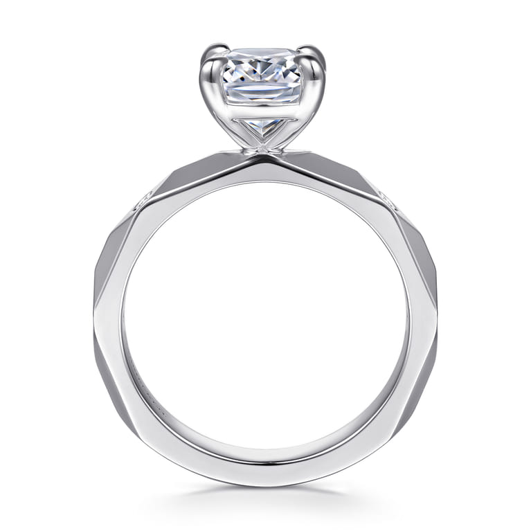 14K White Gold Diamond Engagement Ring - 0.06 ct - Shot 2
