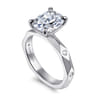 14K White Gold Diamond Engagement Ring - 0.06 ct