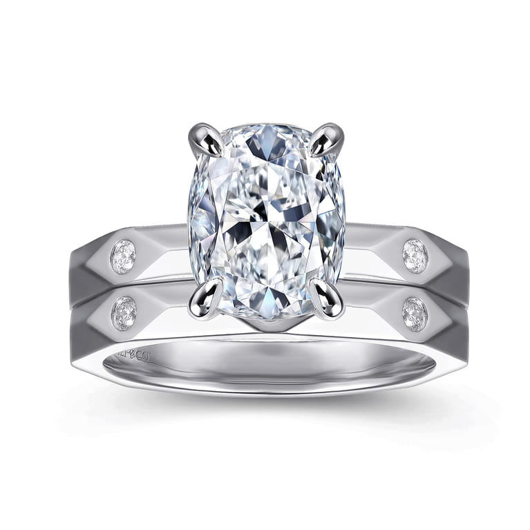 14K White Gold Diamond Engagement Ring - 0.06 ct - Shot 4
